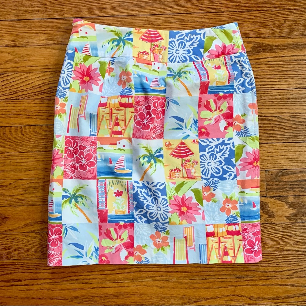 Talbots Patchwork Tropical Beach Hibiscus Summer … - image 6